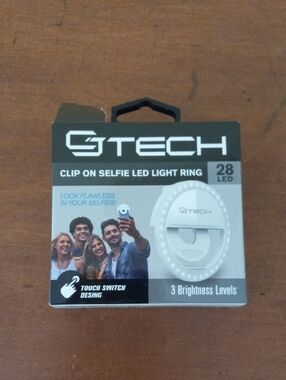 GTech Clip On Selfie LED Light Ring - White